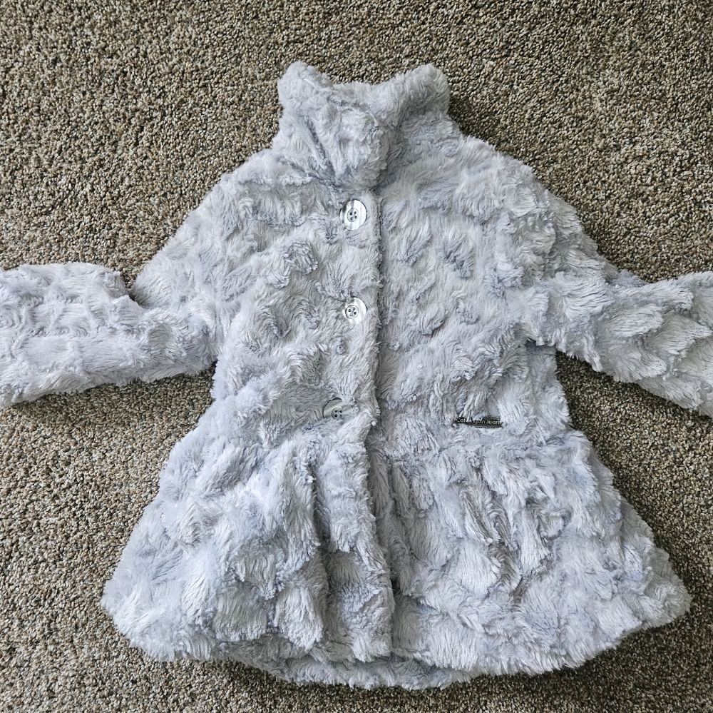 3t Calvin klein fur Coat